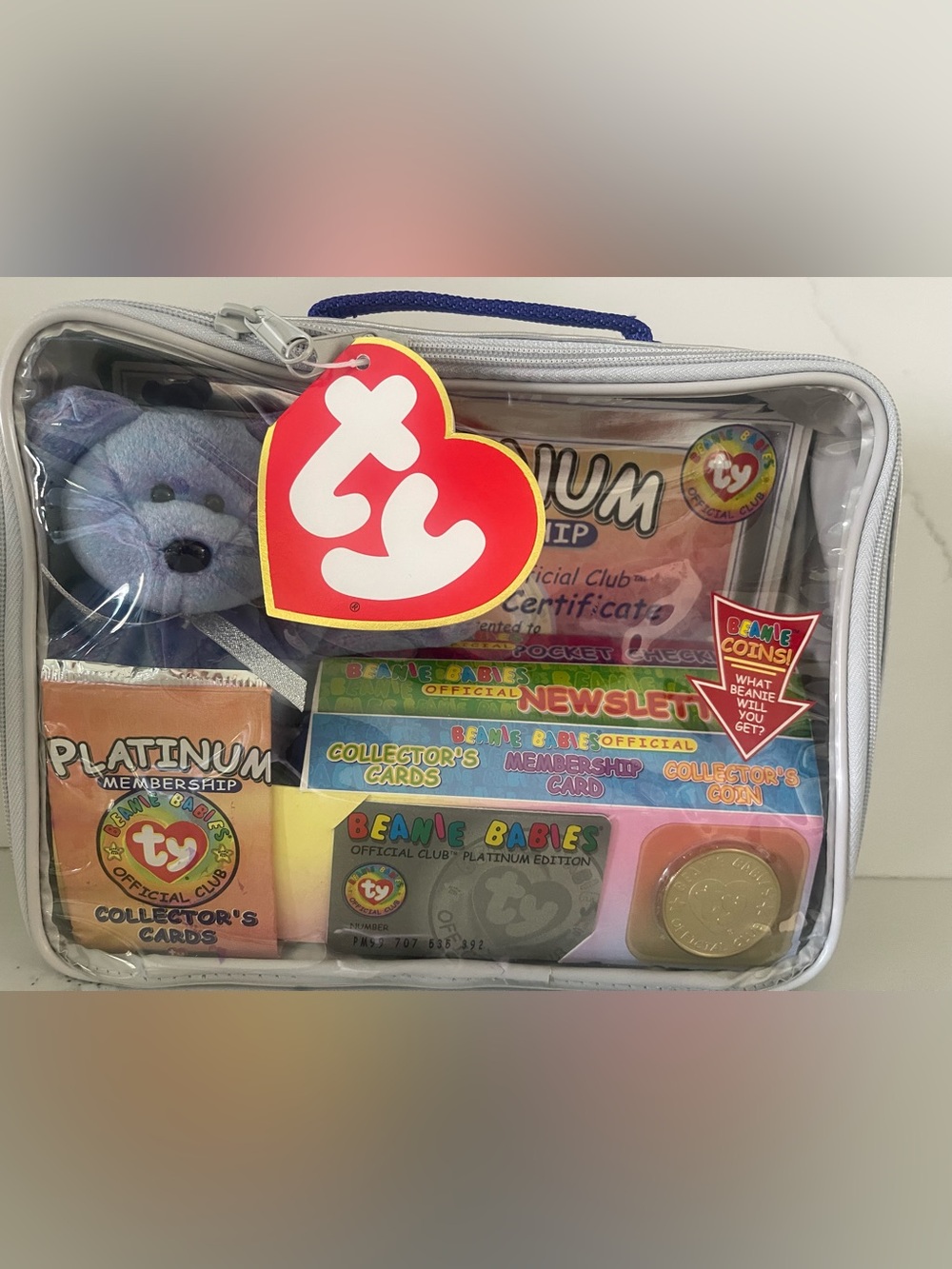1999 Ty Beanie Babies Official Club Platinum Membership Kit